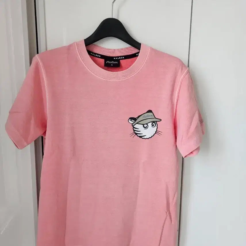 [BUNJANG] Malbon Golf Pink Short-Sleeve T-Shirt / 말본 골프 핑크 반팔 티셔츠