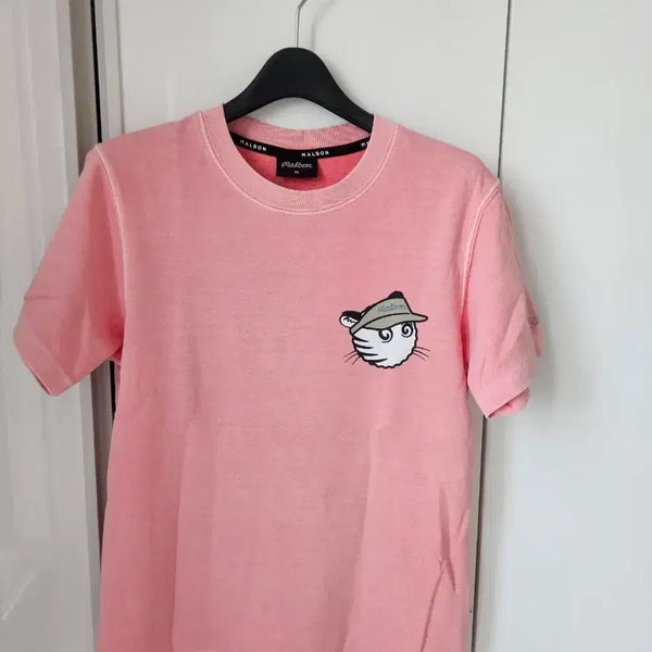 [BUNJANG] Malbon Golf Pink Short-Sleeve T-Shirt / 말본 골프 핑크 반팔 티셔츠