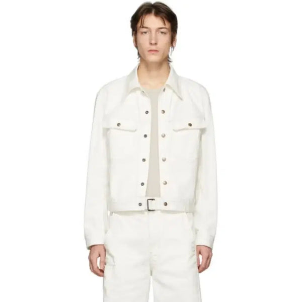 [BUNJANG] Lemaire Trucker Denim Jacket White Size 52 / [52]르메르 트러커 데님 자켓 화이트