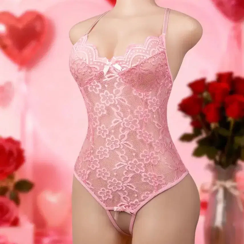 [BUNJANG] Open Crotch Lace Bodysuit / (새상품)오픈크로치 섹시 바디수트