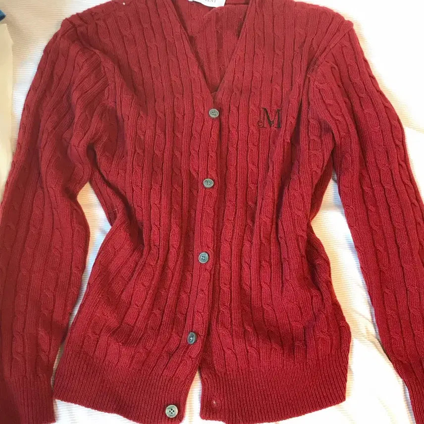 [BUNJANG] MUSEENT Knit Cardigan Burgundy / 무센트 니트 가디건 버건디 안전결제x