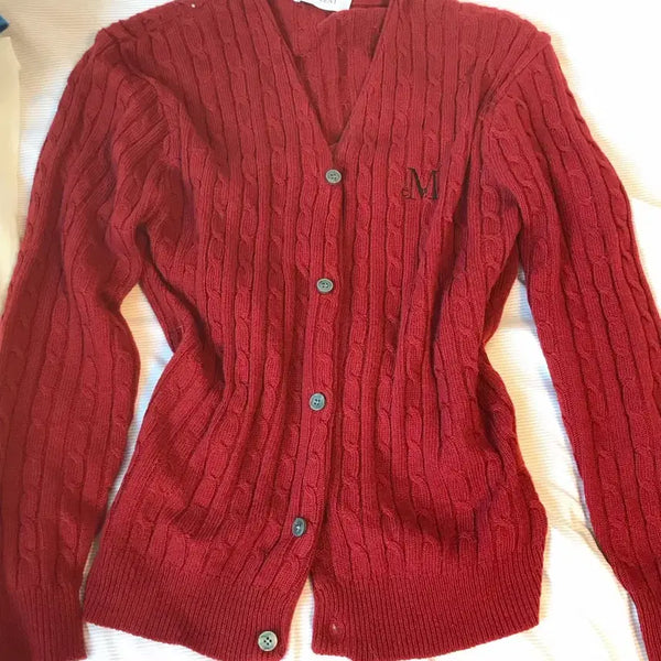 [BUNJANG] MUSEENT Knit Cardigan Burgundy / 무센트 니트 가디건 버건디 안전결제x