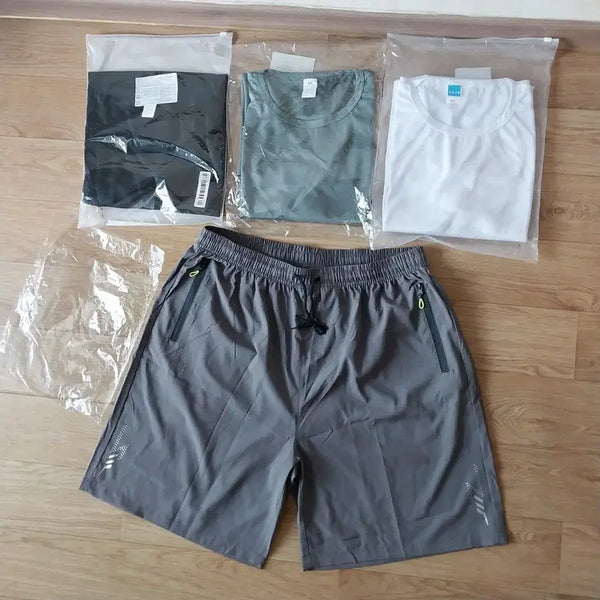 [BUNJANG] Cooling Shorts & T-Shirt Set / 냉감반바지XXXL115호냉감티셔츠XXL110호