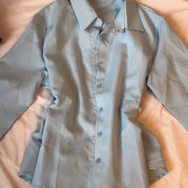 [BUNJANG] Light Blue Fit Guarantee Button Shirt / 셔츠 하늘색 여리핏 안전결제x