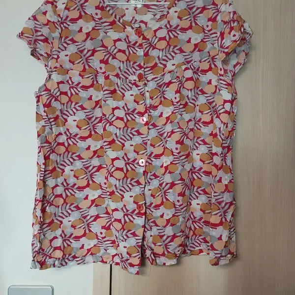 [BUNJANG] Big Size 100% Rayon Floral Blouse / 빅사이즈 인견100프로 꽃무늬 블라우스 77 88