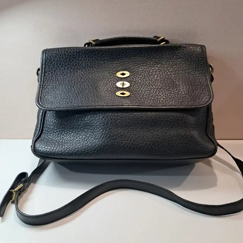 [BUNJANG] Mulberry Black Leather Tote Bag Shoulder Bag / MULBERRY 블랙 가죽 토트백 숄더백