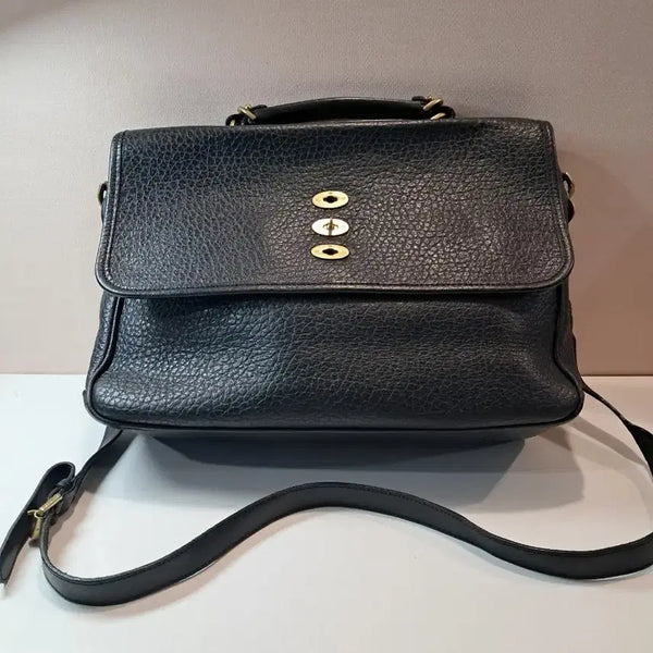 [BUNJANG] Mulberry Black Leather Tote Bag Shoulder Bag / MULBERRY 블랙 가죽 토트백 숄더백