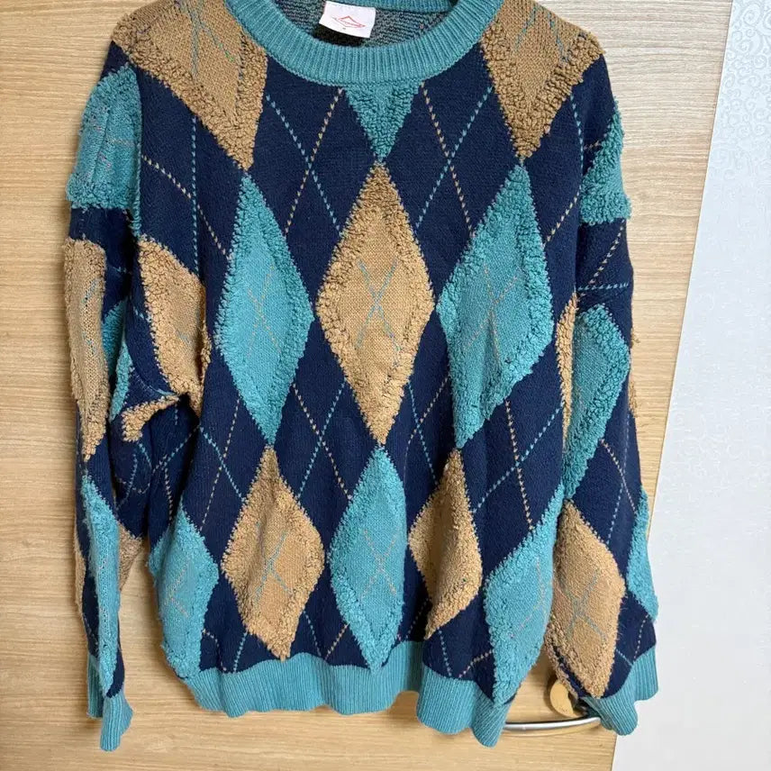 [BUNJANG] Standard Love You Argyle Pattern Knit Sweater (M) / [M] 스탠다드러브유 아가일 패턴 니트