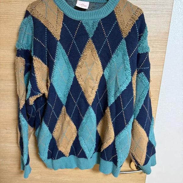 [BUNJANG] Standard Love You Argyle Pattern Knit Sweater (M) / [M] 스탠다드러브유 아가일 패턴 니트