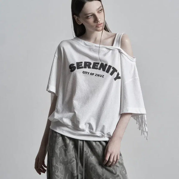 [BUNJANG] Genuz Fringe T-Shirt / 제뉴즈 프린지 티셔츠