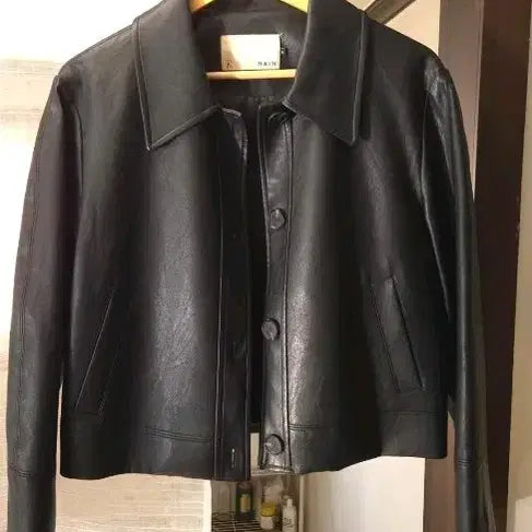 [BUNJANG] Nain Heine Leather Jacket Black / 나인 헤인 레더 자켓 블랙