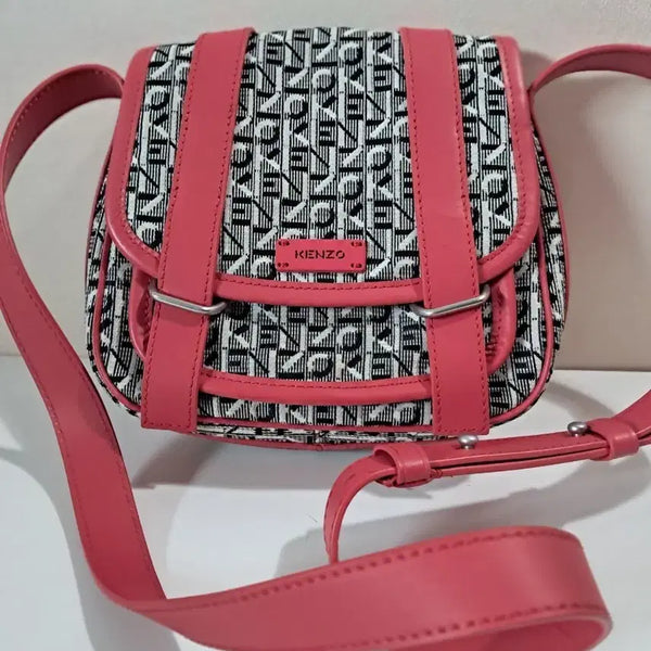 [BUNJANG] Kenzo Logo Pattern Crossbody Bag Pink / 겐조 로고 패턴 크로스핑크