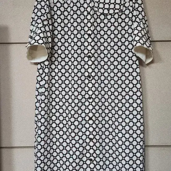 [BUNJANG] Balenciaga Black and White Pattern Shirt Dress / 발렌시아 셔츠 원피스 블랙앤화이트 패턴