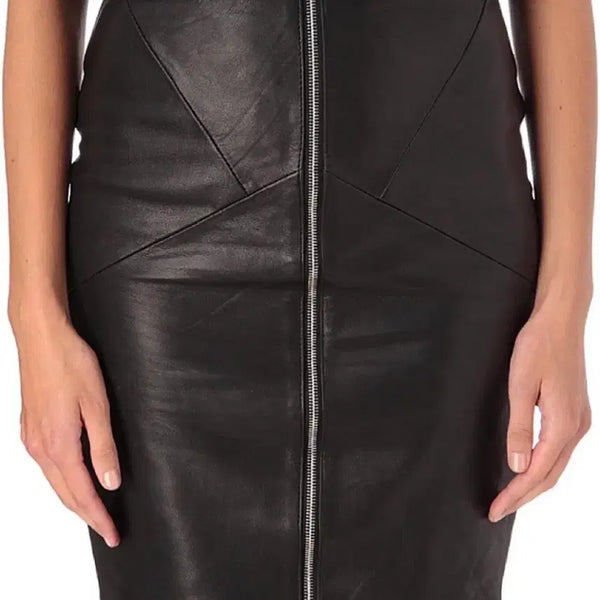 [BUNJANG] Sandro Goat Leather Skirt / 산드로 염소가죽 스커트
