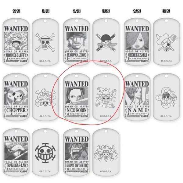 [BUNJANG] One Piece Nico Robin Wanted Poster Metal Keyring / 원피스 니코 로빈 현상수배 메탈키링