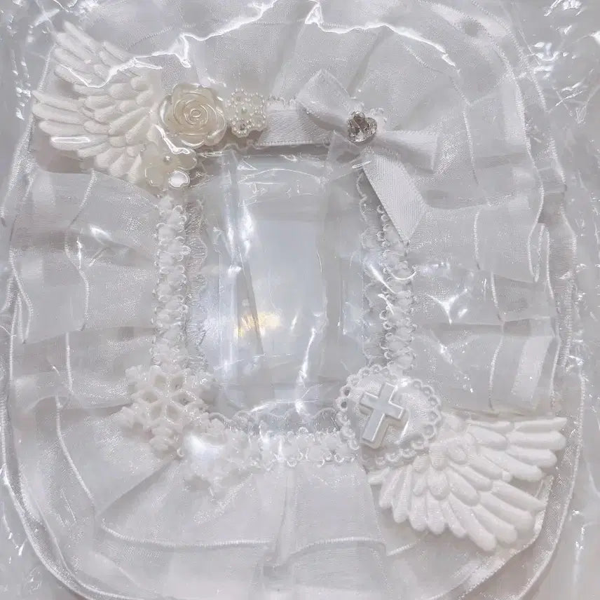 [BUNJANG] White Lace Handmade Photocard Holder / 화이트 레이스 탑꾸 탑로더 꾸미기 핸드메이드 포카홀더