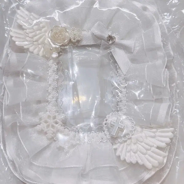 [BUNJANG] White Lace Handmade Photocard Holder / 화이트 레이스 탑꾸 탑로더 꾸미기 핸드메이드 포카홀더