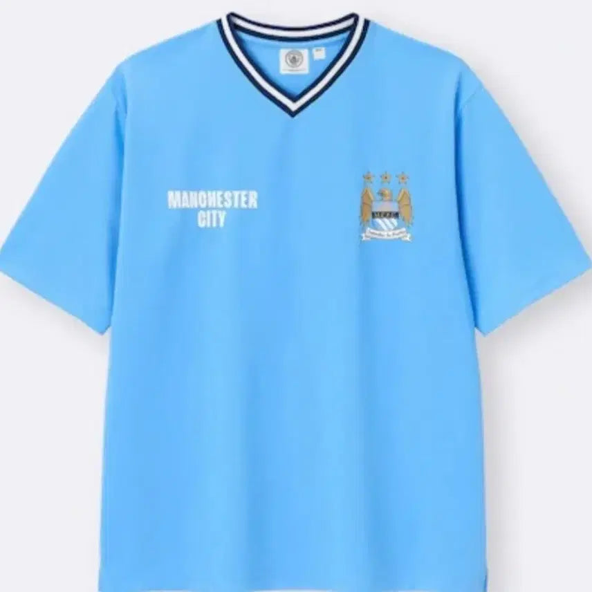 [BUNJANG] Manchester City x GU Collaboration Short Sleeve Performance T-Shirt / 맨체스터 시티 축구 클럽 일본매장 정품 GU 콜라보 반팔 티셔츠 헬스 기능성 운동 져지 맨유