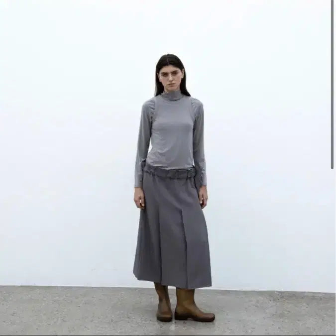 [BUNJANG] Obheiden Pleated Long Skirt / 오브헤덴 플리츠 스커트