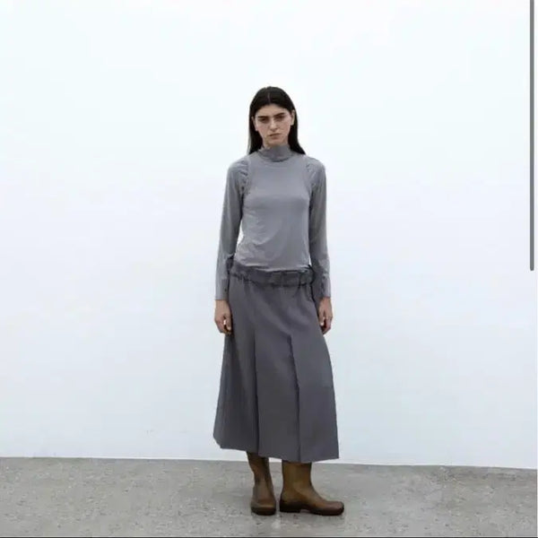 [BUNJANG] Obheiden Pleated Long Skirt / 오브헤덴 플리츠 스커트