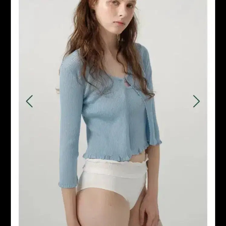 [BUNJANG] the barnnet B-Hook Closer Cardigan Set Baby Blue / the barnnet 더바넷 B후크 클로저 가디건 세트 베이비 블루