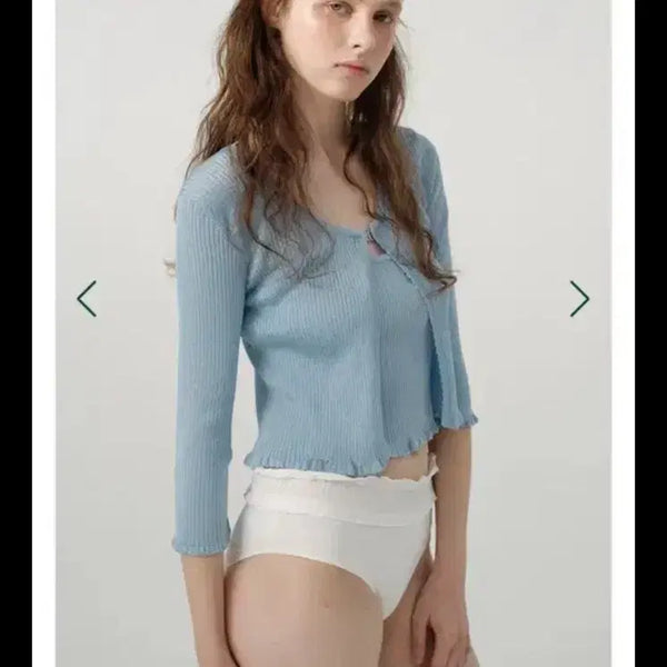 [BUNJANG] the barnnet B-Hook Closer Cardigan Set Baby Blue / the barnnet 더바넷 B후크 클로저 가디건 세트 베이비 블루