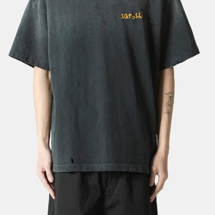 [BUNJANG] Satoshi Nakamoto Washed T-Shirt / [L] 사토시나카모토 워시드 반팔 티셔츠