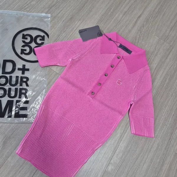 [BUNJANG] G/FORE Pink Golf Knit Sweater (Small) / (새상품)지포어골프니트 지포어니트