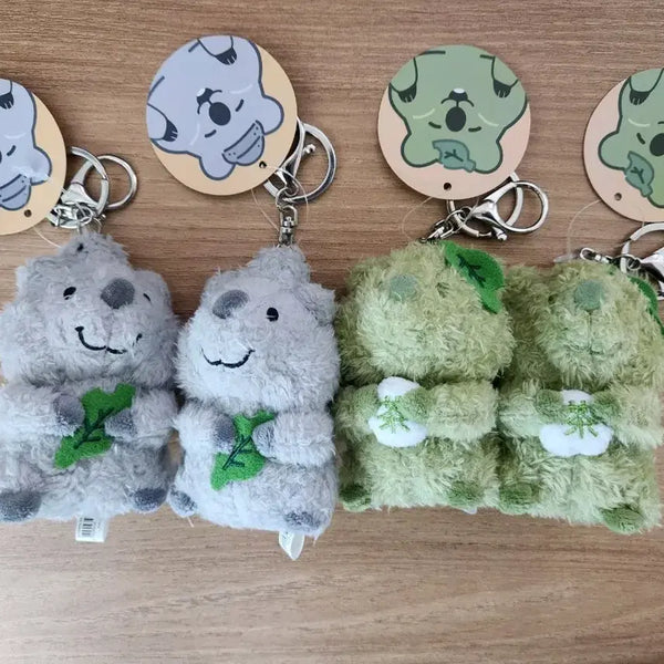 [BUNJANG] Quokka Plush Keychain (Dolhareubang/Green Tea) / (새제품) 쿼카 인형키링 (돌하르방/녹차)
