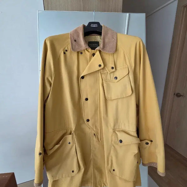 [BUNJANG] QLAD Museum Yellow Corduroy Collar Check Lined Jacket / Qlad museum