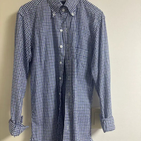 [BUNJANG] Drakes Gingham Check Linen Shirt / 드레익스 깅엄체크 린넨셔츠(15.5)