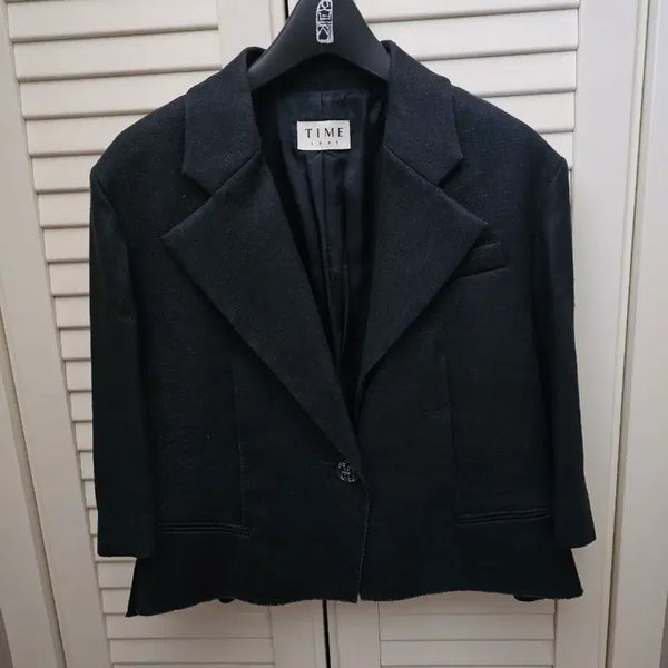 [BUNJANG] TIME (by Hansem) Linen Short Sleeve Jacket / 정품) TIME 타임 한섬 린넨 반팔 자켓