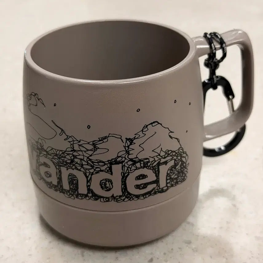 [BUNJANG] and wander Carabiner Mug (Grey) / and wander 카라비너 머그 / 그레이 아웃도어 컵