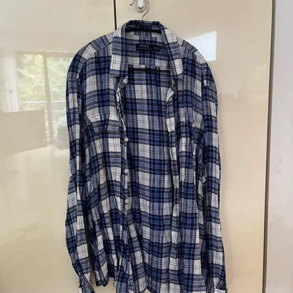[BUNJANG] Polo Ralph Lauren Check Shirt Navy / 폴로 랄프로렌 체크 남방 네이비(made in india)