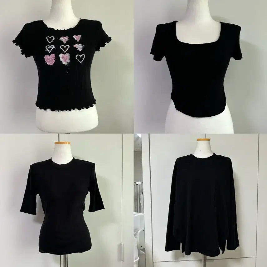 [BUNJANG] Women's Crop T-Shirts and Knit Tops Bundle / 여자 티셔츠 옷장정리