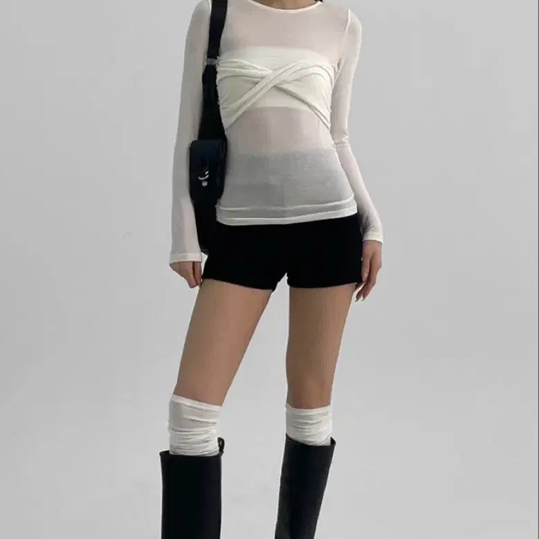 [BUNJANG] Black Up Frenne Banding Short Pants (Size M) / 블랙업 프렌느 밴딩 숏팬츠 M
