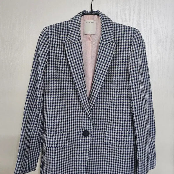 [BUNJANG] Sandro Check Pattern Jacket / 산드로 자켓