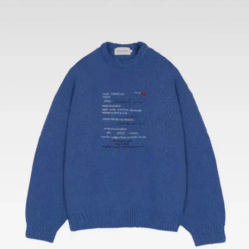 [BUNJANG] STU Receipt Knit Blue L / 팜) STU 영수증 니트 블루 L