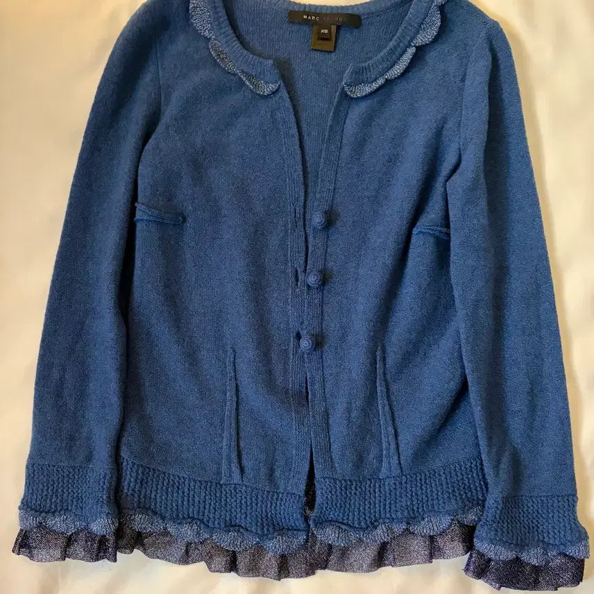 [BUNJANG] Marc Jacobs Frill Colorblock Cardigan / 마크제이콥스 프릴배색 가디건