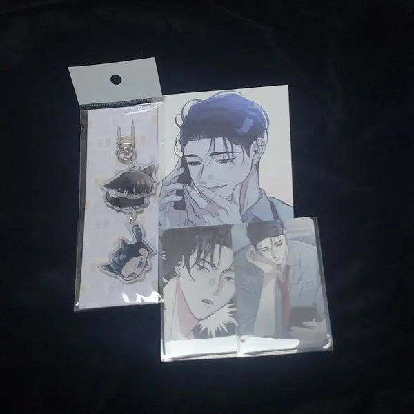 [BUNJANG] Mopear Sarang Collab Cafe Acrylic Keychain and Postcard Set / 모펀 외사랑 콜라보카페 굿즈 판매.엽서. 방포 포함.