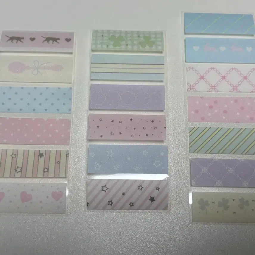 [BUNJANG] Label Pattern Kiss-Cut Sticker Set / 라벨 패턴 키스컷 스티커