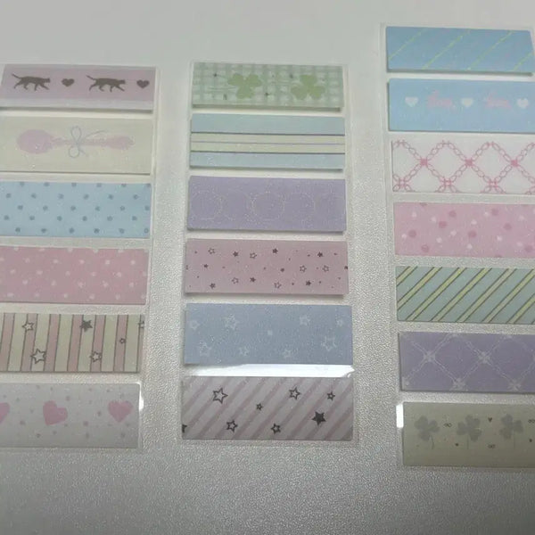 [BUNJANG] Label Pattern Kiss-Cut Sticker Set / 라벨 패턴 키스컷 스티커