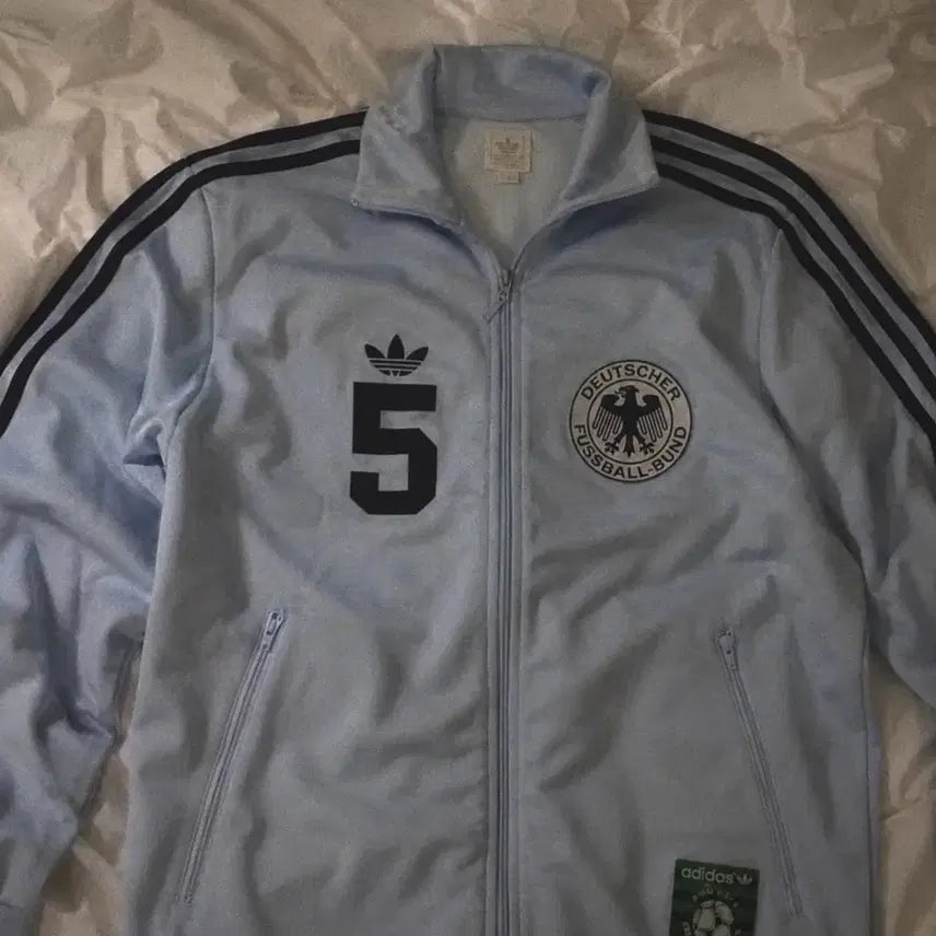 [BUNJANG] Adidas Beckenbauer German Track Top Vintage / 아디다스 대대장 독일 베켄바우어 져지 트랙탑 빈티지 stc 하늘색