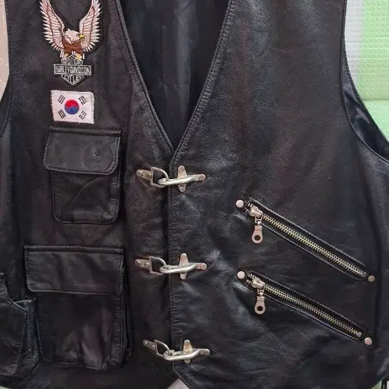[BUNJANG] HIGHWAY LEATHER Black Leather Vest / 하이웨이 레더 베스트 블랙