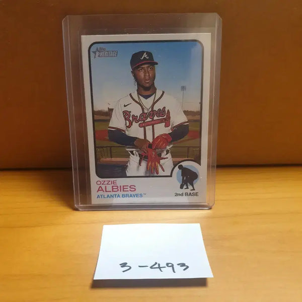 [BUNJANG] Topps Heritage Ozzie Albies Baseball Card / 탑스 헤리티지 오지 알비스 야구카드