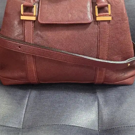 [BUNJANG] BOOGO Burgundy Leather Tote Bag / BOOGO 버건디 레더 토트백