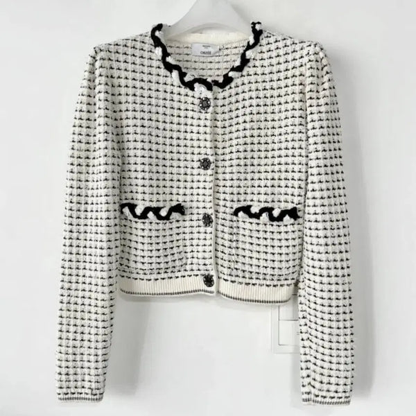 [BUNJANG] Objet 23 Tweed Knit Jacket / 오브제 23 트위드 니트 자켓