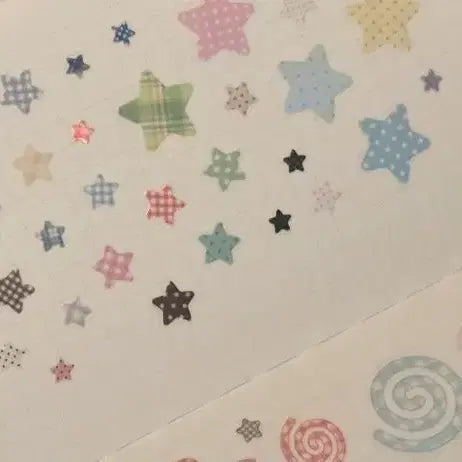 [BUNJANG] Star Dot Check Kiss Cut Washi Tape / 해플샵 스타도트체크 키스컷띵 마테띵
