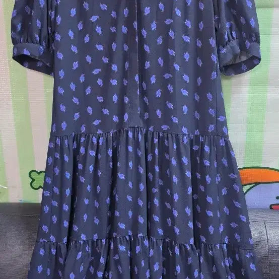 [BUNJANG] Jucy Judy Navy Pattern Dress Size 85 / 쥬시쥬디 네이비 패턴 원피스 85