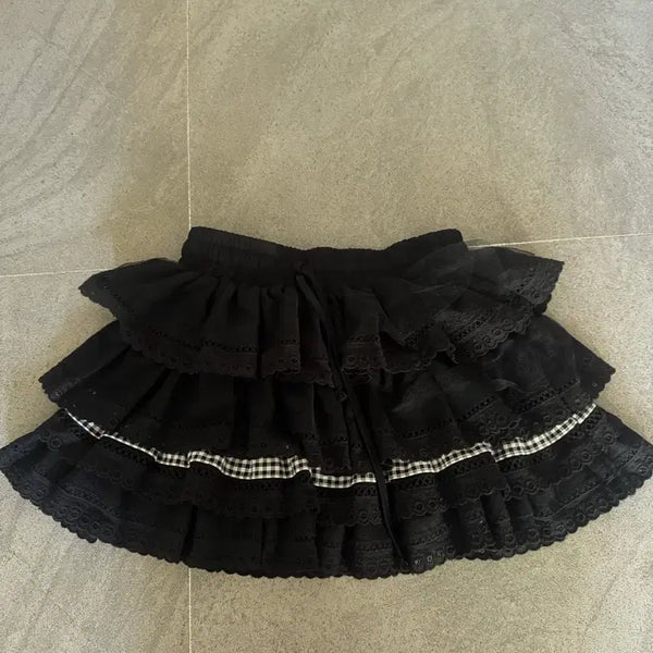 [BUNJANG] Pleta Lace Layered Skirt / 플레따 레이스 캉캉스커트